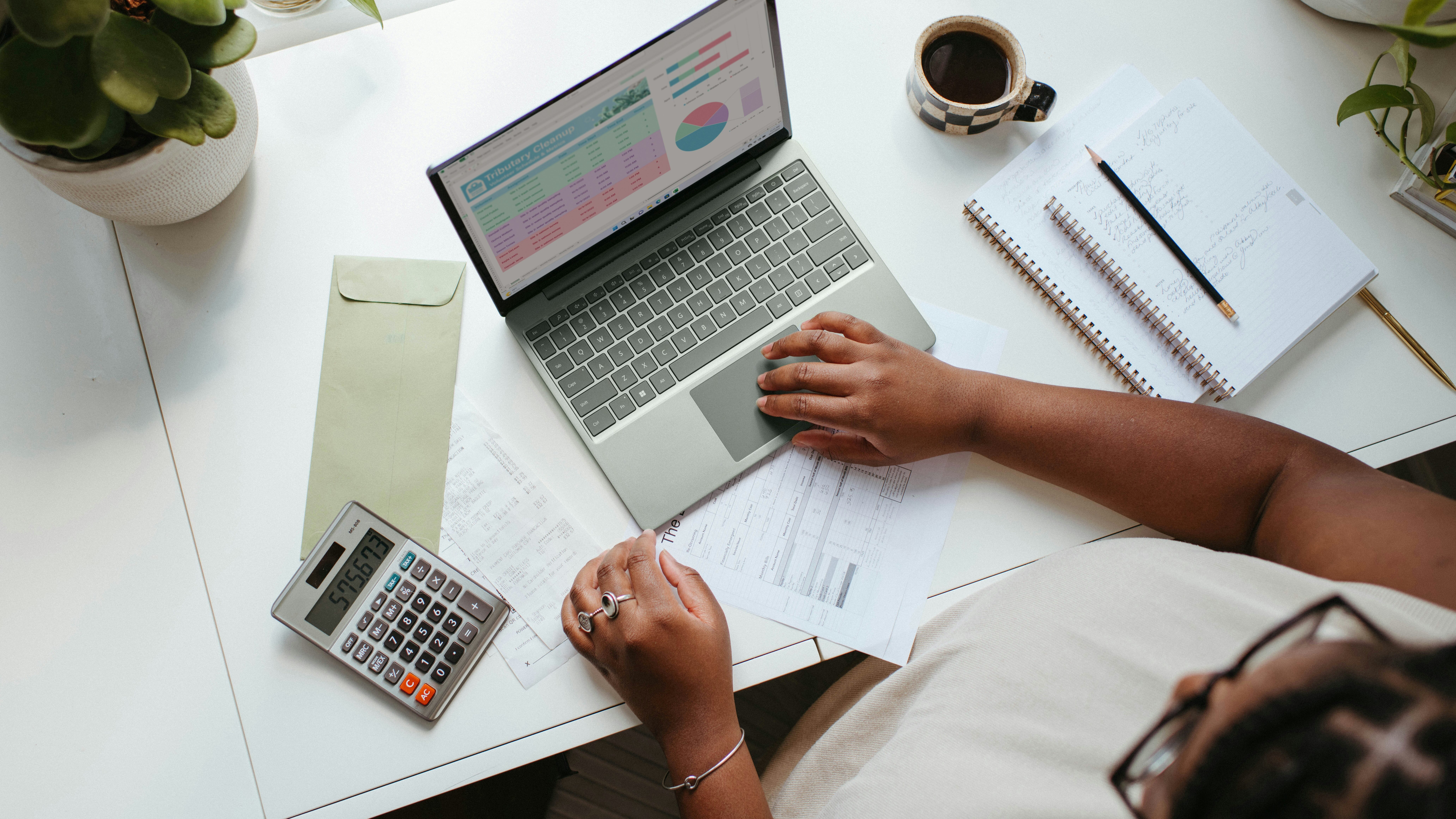 Woman reviewing investment management problems and solutions